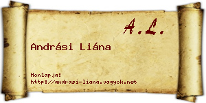 Andrási Liána névjegykártya